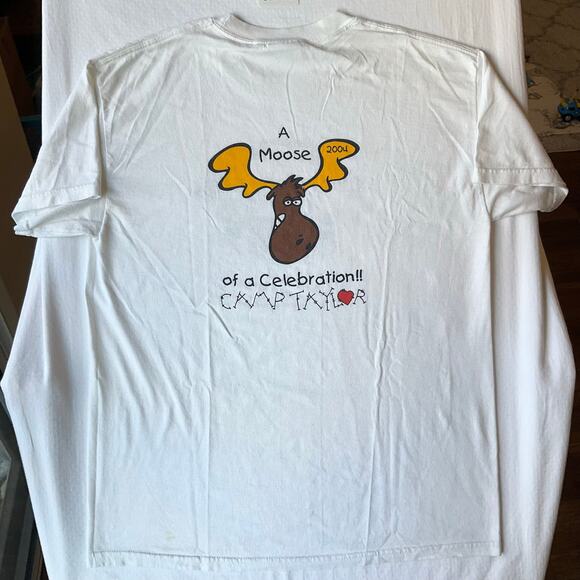 Hanes Men’s Short Sleeve T-shirt size M (38-40), White, Celebration Camp Taylor - Picture 8 of 10